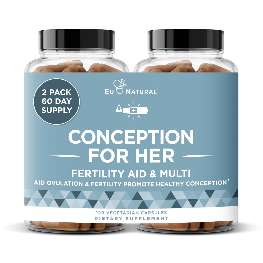 Suplemen Fertilitas Konsep untuk Perempuan - Aids Ovulasi, Keseimbangan Hormonal, Siklus & Reguler - Prenatal Dukungan dengan Myo- Inositol, Mengalir, Acid Folic, Vitex - 120 Vegetarian Soft Capsules