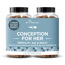 Suplemen Fertilitas Konsep untuk Perempuan - Aids Ovulasi, Keseimbangan Hormonal, Siklus & Reguler - Prenatal Dukungan dengan Myo- Inositol, Mengalir, Acid Folic, Vitex - 120 Vegetarian Soft Capsules