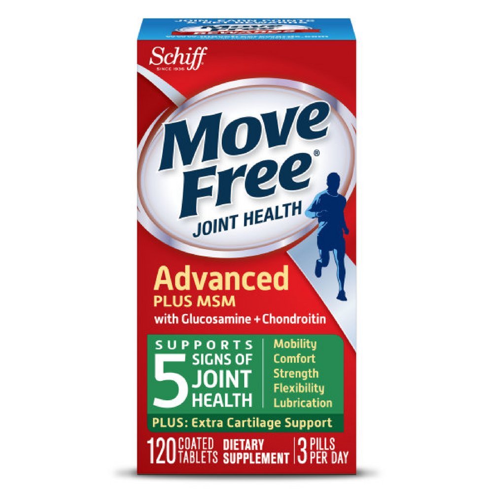 Pindahkan Free Advanced Plus MSM, 120 tablet - Tambahan Kesehatan Gabungan dengan Glucosamin dan Chondroitin (Paket 4)