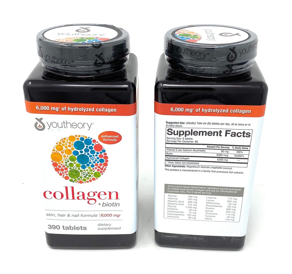 Youtheory Collagen Advanced Formula Tablet - 390 ct (2-Pack for 780 Ct)