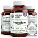Natural Nutra Potasium Gluconate 99 mg Dietary Supplemen - Promotes Energy, Helling Boost Nervous System, Promotes Heart Health, Mineral Regulasi, Fungsi Muscle - 100 Vegan Tablet