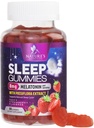 Tidur Gummies untuk Kekuatan Orang Dewasa 8mg - Melonalin dengan Pasiflora Ekstrak Untuk Tidur Resik - Melonatonin Cepat Akting Tambahan Tidur, Vegan, Non- GMO, Tasty Strawberry Flavor - 60 Gummies