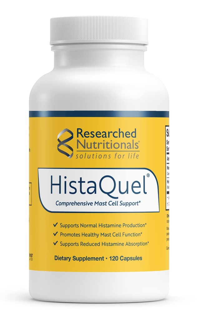 Penelitian Nutronional Histaquel - Dual-Action Histamine & Mast Cell Dukungan Formula - Secara klinis meneliti Flavonoid & Herbal Formula Formula dengan Mengat Nettle & Black Cumin Seed Oil, 120 Capsules