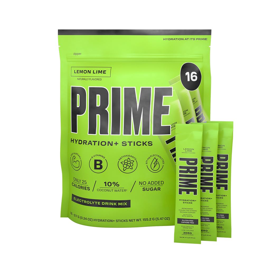 Hidrasi Hidrasi PRIME + Sticks Leme Lime 124; Hidration Powder Single Save Sticks 124; Electrolite Powder On The Go 124; Low Sugar 124; Caffeine- Free 124; Vegan 124; 16 Sticks