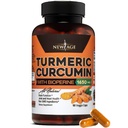 Curcumin Turmeric Baru dengan Kapsul Bioperin - Dukungan Bersama Alami & Sehat dengan 95% Curcuminoid Standardisasi untuk Potensi & Absorpsi - Non-GMO, Gluten Free (90 Cacah (Paket 1)