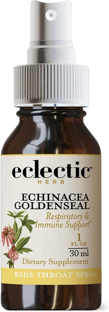 ECLECTIC INSTITUTE Kid Echinacea - Goldenseal Throat Spray (Orange Flavor) 1 Ounce