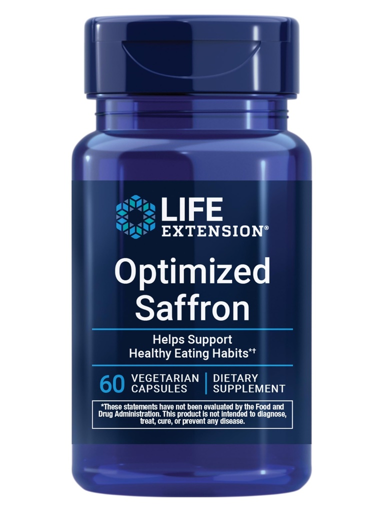 Hidup Extension Optimated Saffron Extract, Saffron Supplement Yang Membantu Anda Fight Dorongan untuk Snack, Non-GMO, Gluten- Free, Vegetarian, 60 Vegetarian Capsules