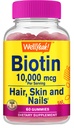 Potensi Tinggi WellYeah Biotin 10.000 mcg Gummies - untuk Rambut Kuat, Skin & Nails - Vegan-Friendly, Gluten- Bebas, Non-GMO, dan Delicious Berry Flavor - 60 Gummies