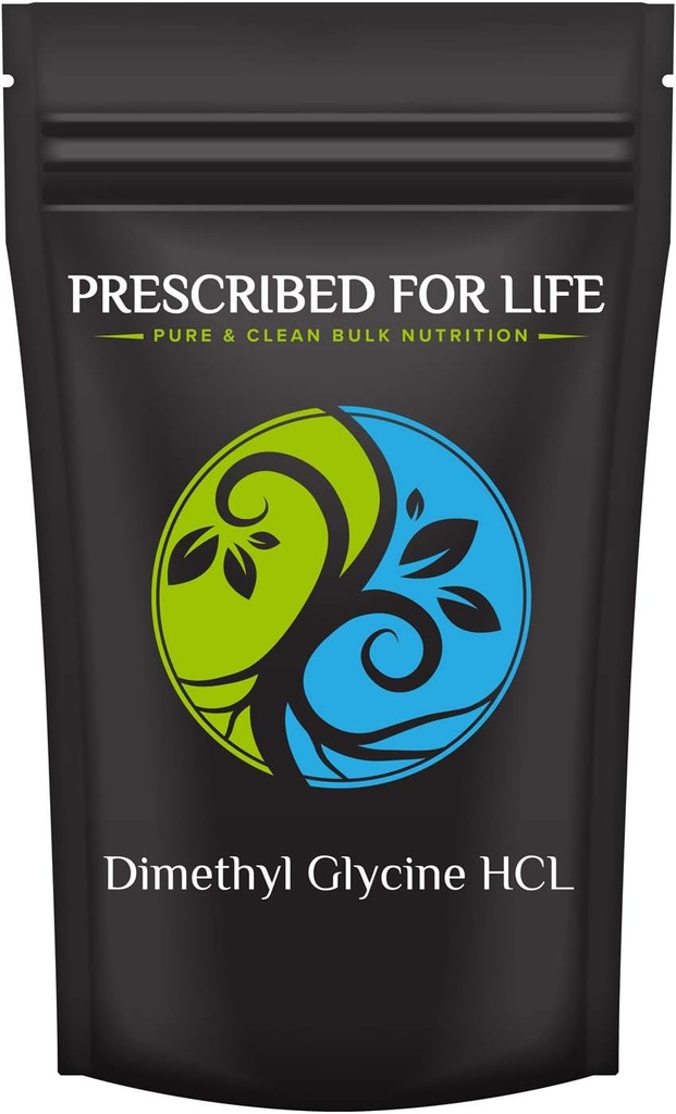 Prescripted For Life Dimetil Glycine (DMG) Vitamin B16 Powder 124; Amino Acresor 124; Energy and Immune System Booster 124; Natural, Gluten Free, Vegan, Non-GMO, 25 kg