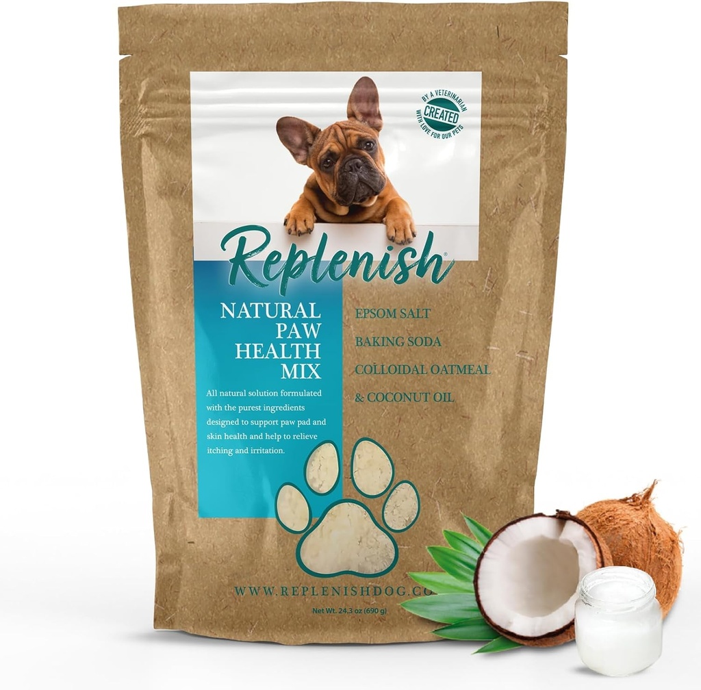 Replenish Dog Paw Healing Solution - All Natural Epsom Salt for Dogs Paws