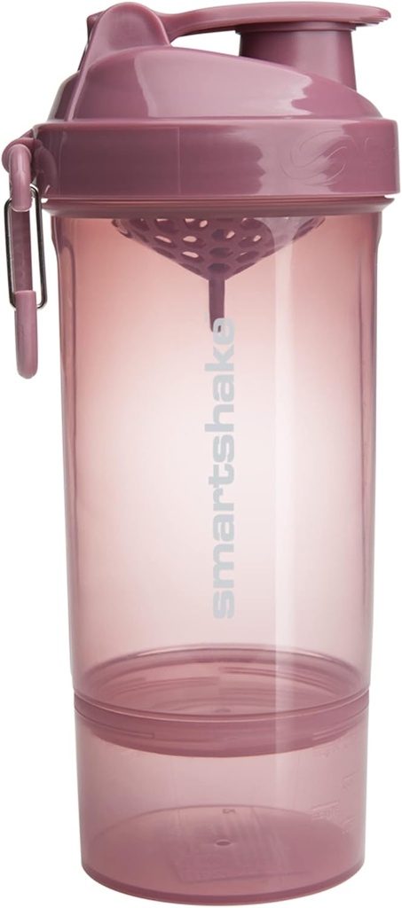 Smartshake O2GO ONE Protein Plastik Shaker Botol 800 ml 124; 27 oz - Leakproof Screw-on Lid-BPA Free-Unisex-Deep Rose
