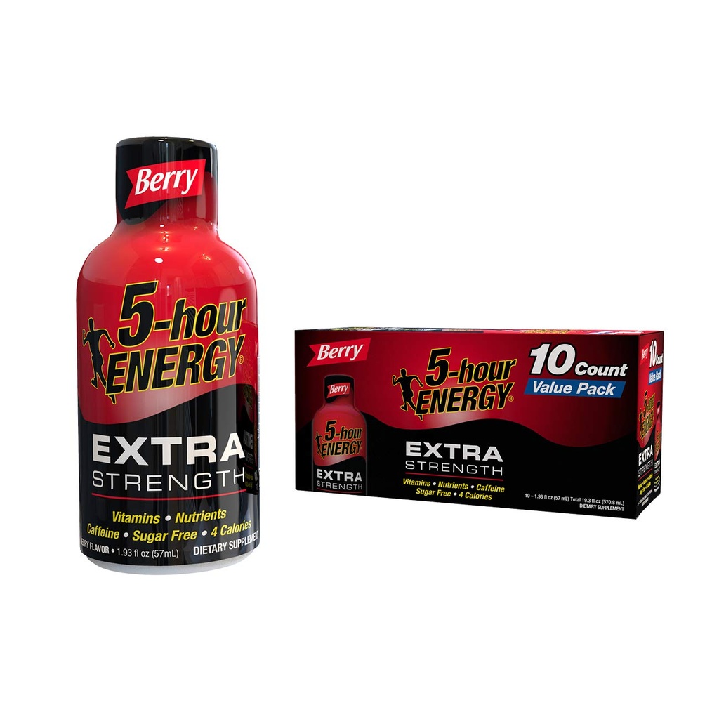 5-hour ENERGY ® Shot, Extra Kekuatan, Berry, 10 Pack