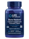 Hidup Extension Bone Restore Tambahan Kalsium Yang Dapat Dicuci Tablet, Tambahan Kesehatan Tulang, Kalsium, Vitamin D, Mineral, Gluten Bebas, Non- GMO, 60 Tablet