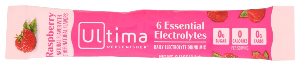 Ultima Replenisher Raspberry Electrolite Minum Mix Single, 0.11 OZ