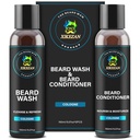 XIKEZAN Jenggot & Kondisioner Kondisioner Natural Softtener Set w / Argan & Joba Oils Smooths & Strengths Natal Menghentikan Stucking Stuffers Hadiah Hari Ayah untuk Pria-Nya Suami Ayah