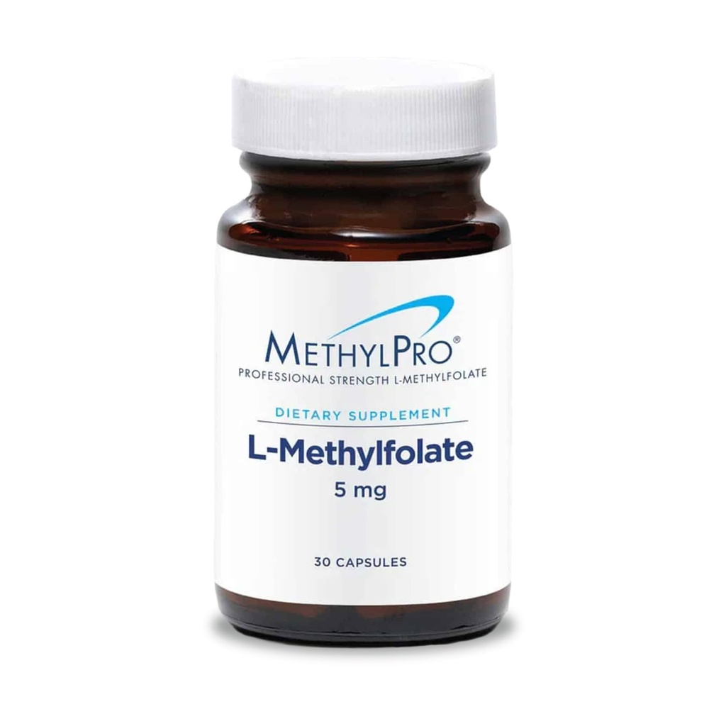 MethylPro L-Methylfolat 5 mg - Mendukung Mindset Sehat - Aktif Mengatasi Dukungan Metilasi & Reaksi Biokimia - Sangat Biovable - Pengisian Fleksibel - 30 Kapsul