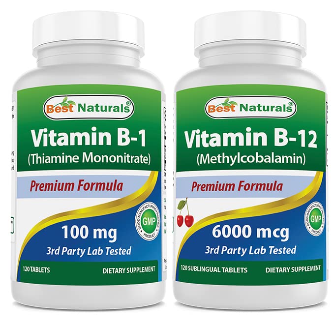 Terbaik Vitamin B1 sebagai Thiamine Mononitrate 100 mg & Vitamin B12 6000 mcg