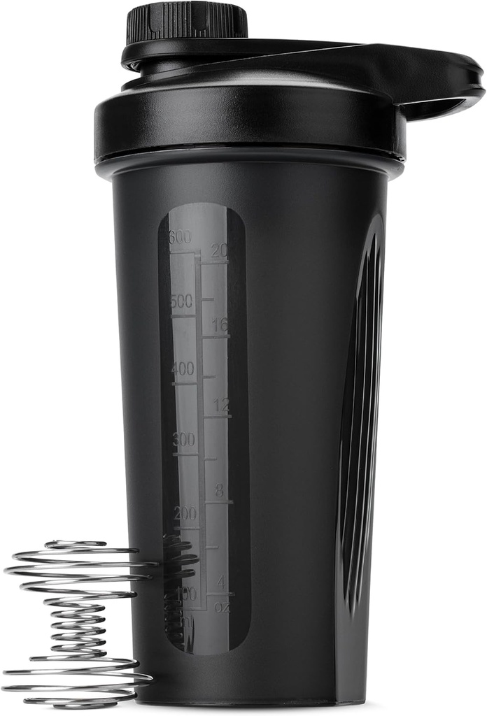 Mr. Pen- Botol Shaker untuk Protein Campuran dengan Kap Twist, 28 oz, Botol Protein Hitam dengan Bola Wire Whilk, Piala Shaker, Botol Mixer