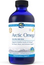 Nordic Averal Pro Arctic Omega Liquid- Fish Oil, 745 mg EPA, 500 mg DHA, Membantu Mempertahankan Omega- 3 Tingkat Kesehatan untuk Hati, Otak, dan Dukungan Imune, Lemon Flavored, 8 oz