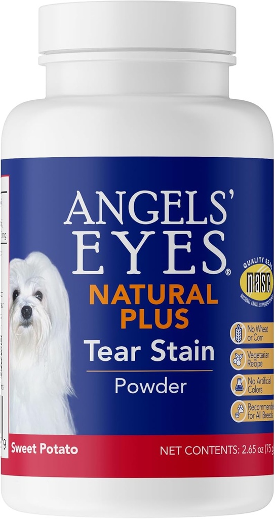 Malaikat Mata Alam Plus Air Mata Tambahan Powder Manis untuk Anjing, Mencegah Stained Fur, Eyebright, Olive Leaf, Marshmallow Root, Tidak ada Wheat atau Jagung, Terbatas Ingredisasi, Vegetarian, 75g