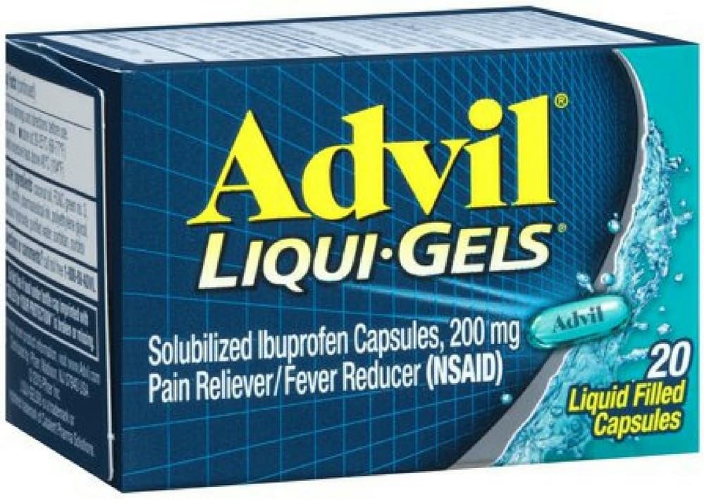 Advil Liqui- Gels 20s size 20s Advil Ibuprofen Pain Relief Cair Filled Capsules 20ct