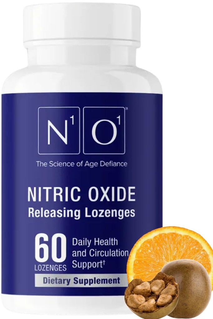 N1O1 Nitric Oxide Lozenges - 60 Count - Nitric Oxide Suplement for Heart Health, Circulation, Energy, Blood Flow, Oxygenation Tekanan Darah Sehat, Cardiovascular Dukungan bagi Pria & Women