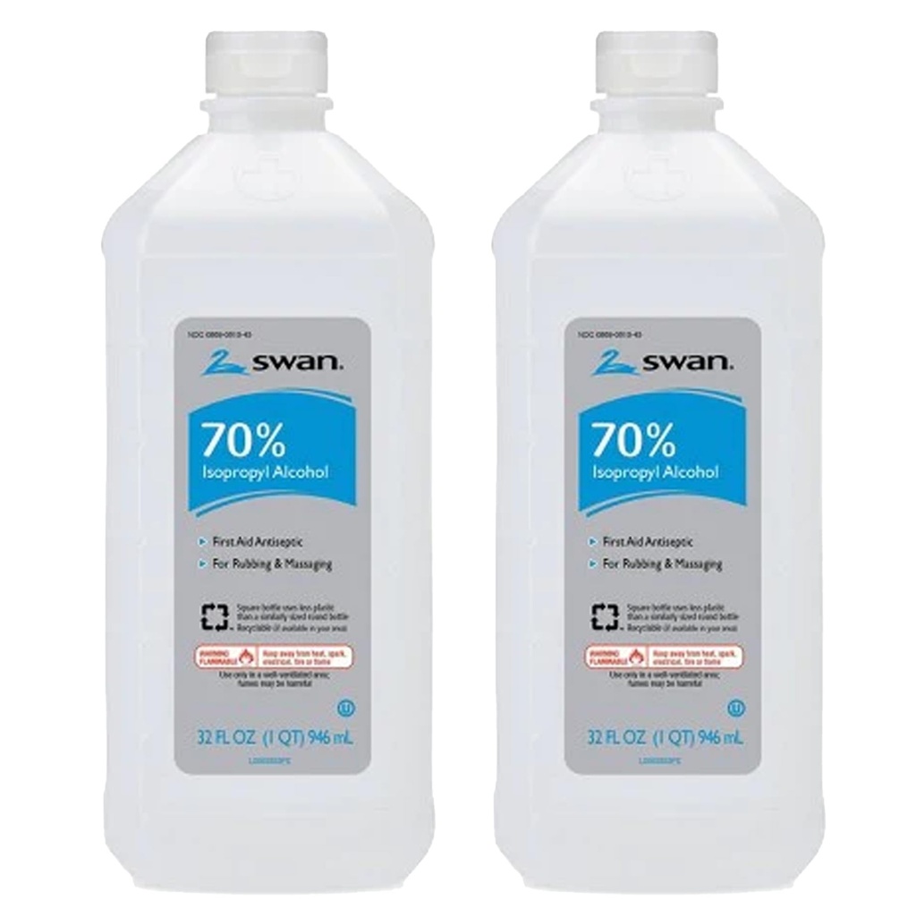 Swan 70% Alkohol Rubbing, 32 Fl oz (Paket 2)