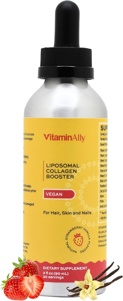 Vegan Lipomal Lipomal Collagen Booster Drops 126; Mendukung Rambut Sehat, Skin dan Nails 124; Vegan 124; Non-GMO 124; Sugar Free 124; Gluten Free 124; Mudah digunakan