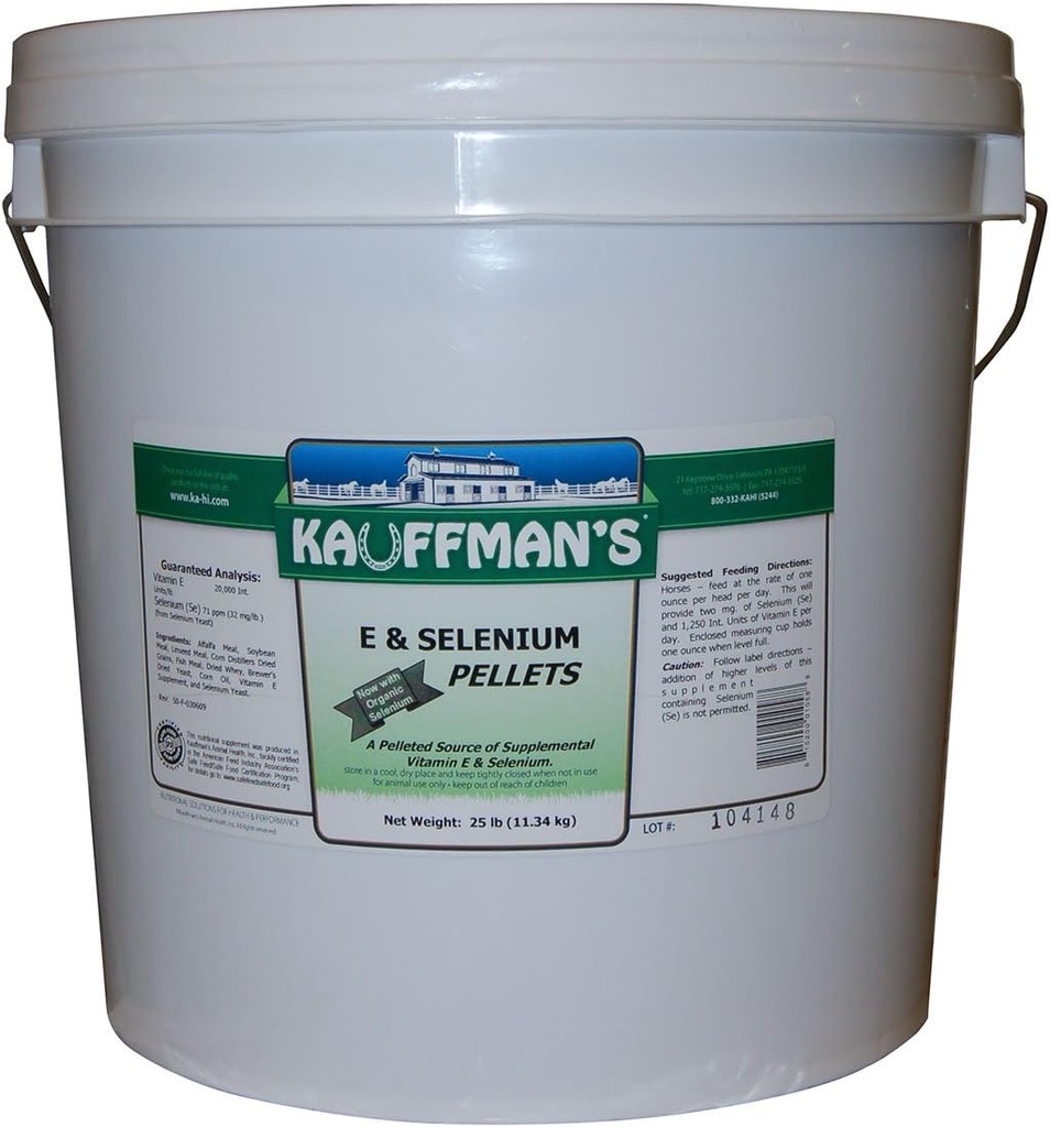 Kaufmans Vitamin E dan Selenium Pellets 25 lb