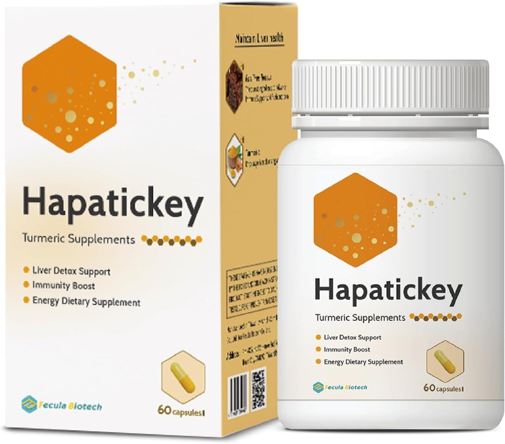 Curcumin & Postbiotic Suplemen Turmeric, 60 Capsules - Dukungan Hati, Gut Health & Detox - Antioksidan, Membersihkan Formula
