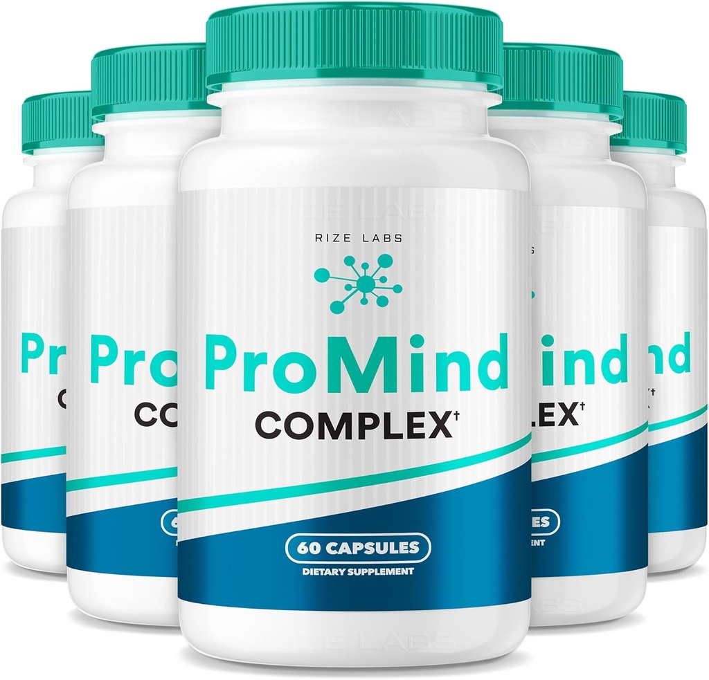 Rize labs ProMind Complex Suplement, Organic Memory Support Formula to Strengthen The Brain, Digunakan untuk Boost Memory - Paket 5 (300 Kapsul)