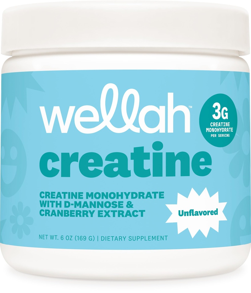 Wellah Creatine for Women (50 Pelayan, Tak Beraroma) - Creatine Monohydrate dengan Ekstrak Dandelion & Cranberry