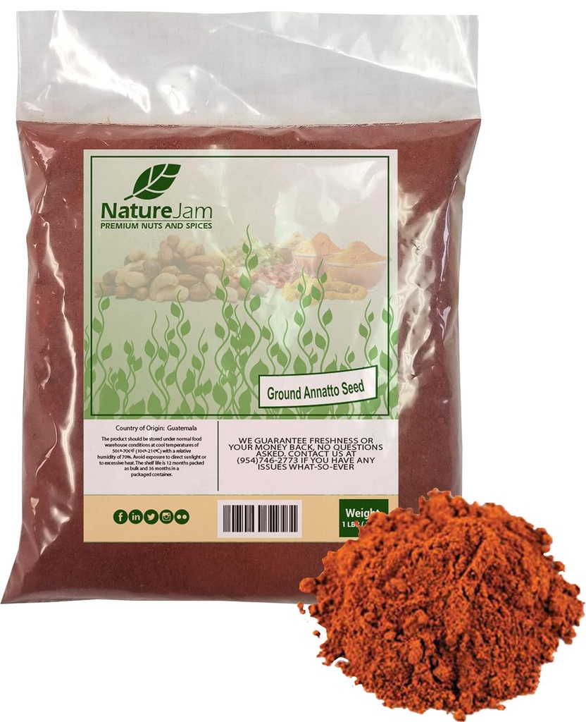 Ground Annatto Beet Powder Boat 1 Pound-nya Sumber terkuat dari Vitamin E Tocotrienol