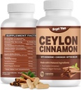Ceylon Cinnamon Capsules 1200 mg Cinnamon Bark Suplemen dengan Chromium, Berberine HCL & Turmeric, Vegan, 120 Capsules, Energy, Metabolisme, Dukungan Hati & Imune