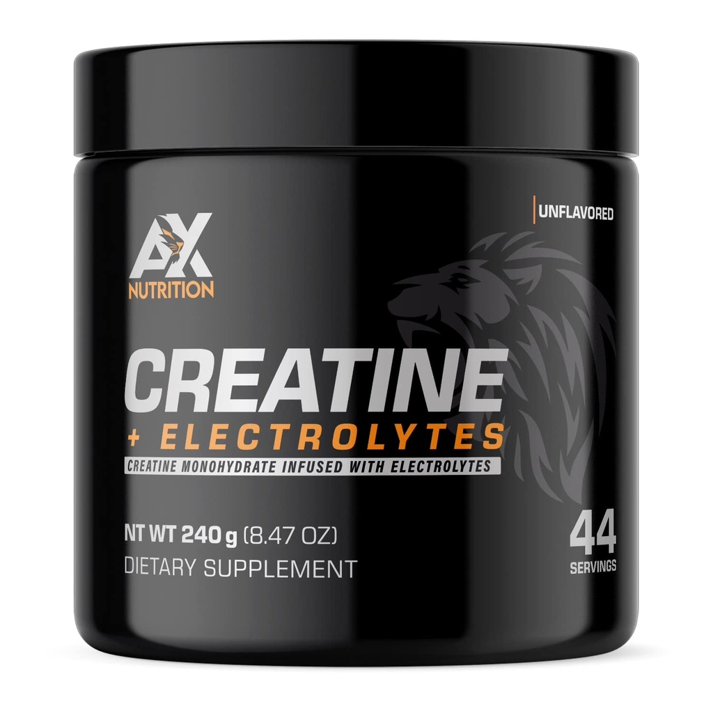 Creatine + Electrolytes 240 f 124; 100% Pure Creatine Monohydrate Infused with Electrolytes 124; Dukung Muscle Growth Sementara Tetap Hydrated 124; 44