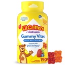 L 'il Critters Gummy Vites Daily Kids Multivitamin Didukung Fruit Flavors for Ages 2 + Toddlers & Kid, Gummy Vitamin dengan Vitamin C dan D, 5- 190 Day Suppply, 190 Gummies