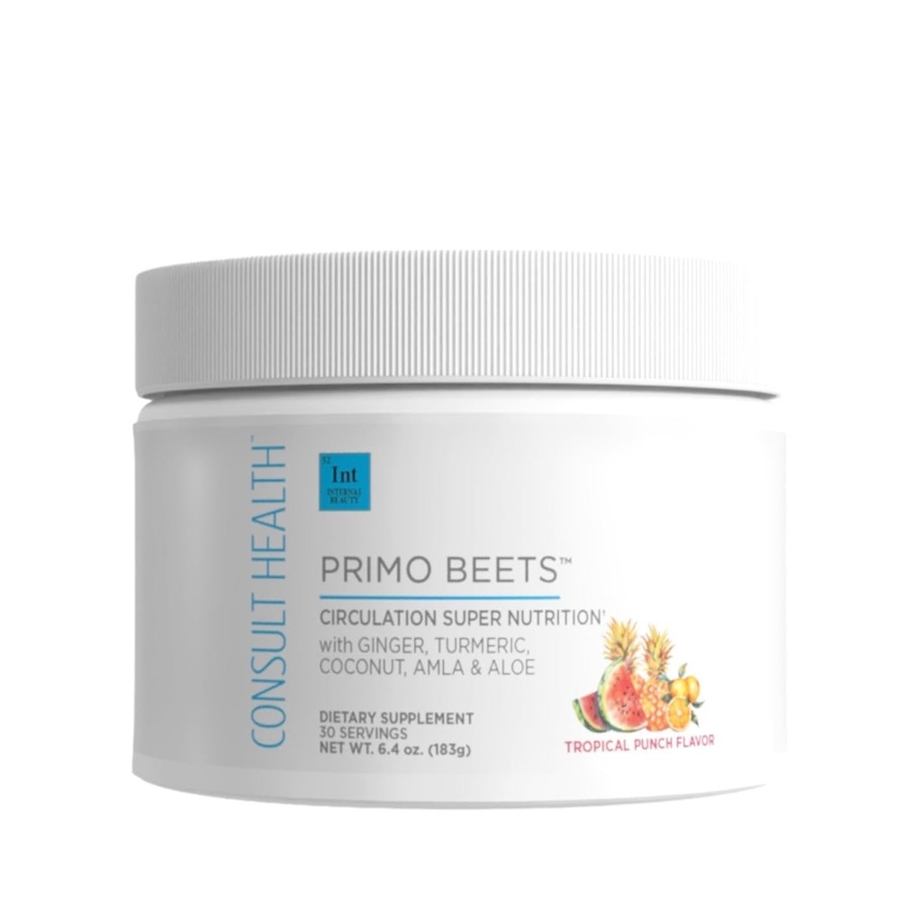 Konsultan Pimo Kesehatan - Beet Root Powder Mix dengan Electrolytes - Nitrates untuk mendukung Sirkulasi - Energi Boost - Ginger & Turmeric - Pria & Women - Tropical Punch Flavor - 30 Hamba