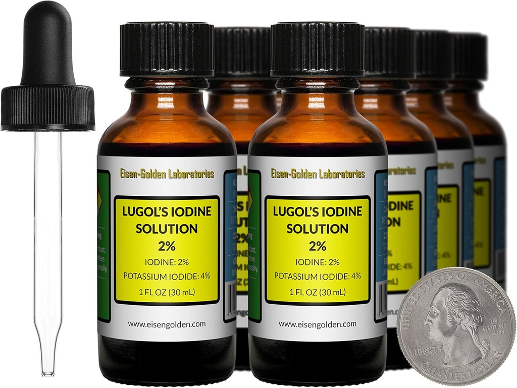 Iodin / 2% Solution / 8 Oz dalam 8 botol bir / minuman bebas