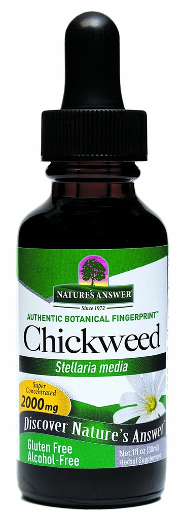 Jawaban Alam Alcohol- Free Chickweed Stelleria Media 2000mg Extract 1oz 124; Herbal Supplement 114; Promoles Distolve 124; Non GMO, Kosher, Gluten Free, Vegan 124; Single Count