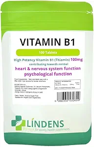 Lindens Vitamin B1 Thiamin 2-Pack 200 tablet B 1 B1 Thiamine Natural Quality