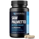 Saw Palmetto 500mg and L-Arginine 500 mg - Prostate Health and Nitric Oxide Suplemen untuk Pria - 60 Count - Dukungan Fungsi Uriner dan Endurance for Active Males - Vegan, Non-GMO, 1 Bulan Suppply