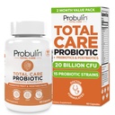 Probulin Total Care Probiotic Suplement, Daily Gut, Digetical, dan Ammune Health Prosules Kapsul untuk Pria dan Wanita, 20 Milyar CFU, Vegan, 60 Count Bottle