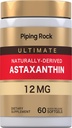 Piping Rock Astaxanthin 12mg 126; 60 Softgel Capsules 124; Ekstraksi Tambahan 124; Gluten Bebas, Non- GMO