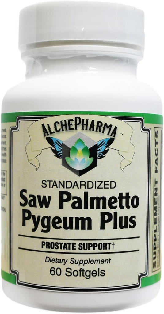 Saw Palmetto & PYGEUM PITUS - Prostate Dukungan [Eropa Standardisasi] Profesional Formula - 60 Softgels