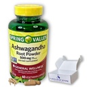 Ashwagandha- 500mg Root Powder, 60 Capsules (Paket 1)