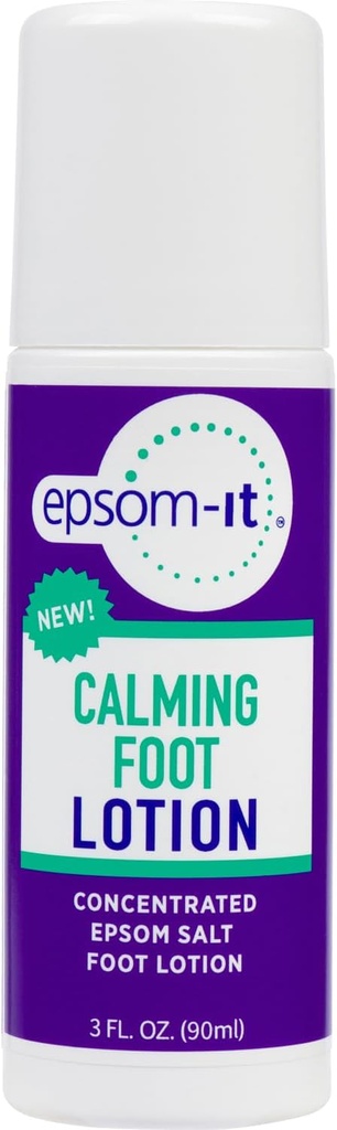 EPSOM-IT MEMBUAT Foot Lotion - Roll On Magnesium Sulfate Lotion for Capient Feet & Ankles, Topical Epsom Salt dengan Urea, Stenent Tough Skin dan Cracked Heels, Menyediakan Comfort for Legs and Feet 3.0 oz