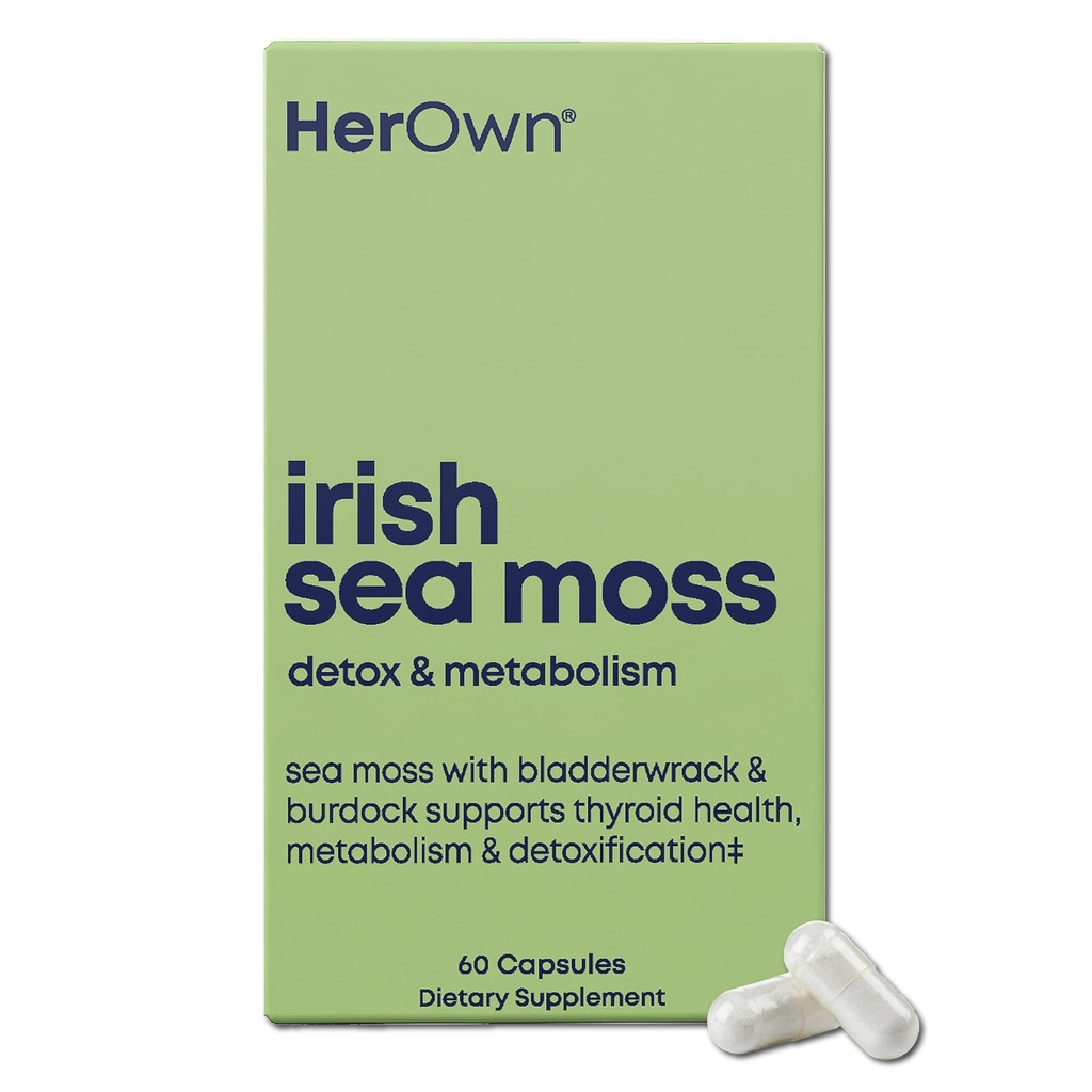Own nya Laut Moss Capsules, Burdock Root, Bladderwrack, Detox, Metabolisme, Imune Dukungan, Skin Kesehatan, Natural Joint Dukung, Nuttrient Rich Superfood High di Mineral, 60 Count