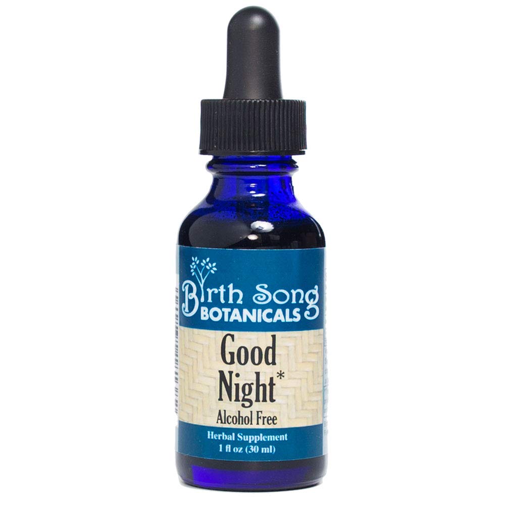 Kelahiran Song Botanicals Good Night Herbal Tidur dengan Valerian dan Passionflower, Natural Sleep, Stress, dan Relaksasi Dukungan Dewasa, 1oz Bottle