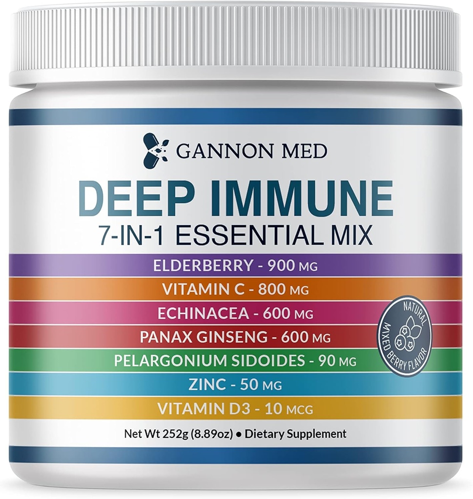Imunitas Pertahanan Terakhir Vitamin untuk Orang Dewasa dan Anak-anak - Katup Pertahanan Tanpa Batas dengan Elderberry, Vitamin C, Echinacea, Bawang Putih, Panax Ginseng dan Zinc - 120 Caps (8,8 Oz Powder)