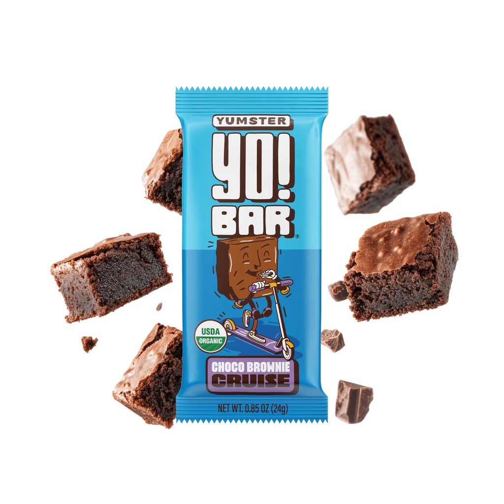Yo! Bar karya Bearded Brothers Vegan Organik Bar, Chocolate (25 Bars) - Gluten Free, Paleo dan Whole 124; Soy Free, Non-GMO, Low Glycemic, No Sugar Added, Fiber + Whole Foods